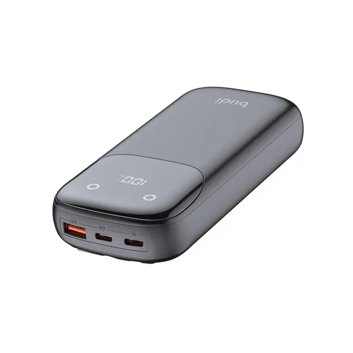 Budi 20000mAh 22.5W PD+QC3.0 Quick Charge Power Bank wit inbuild Cables