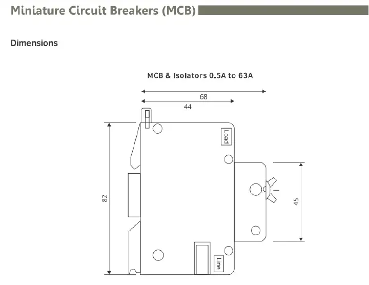 MCB Single Pole Miniature Circuit Breaker