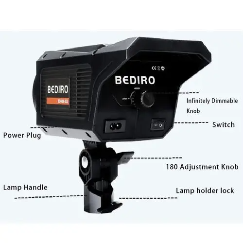 60*90 CM Softbox With 400W LED Bulb Modifier and 2M Strong Stand for Film-Making Video Shoot Flash