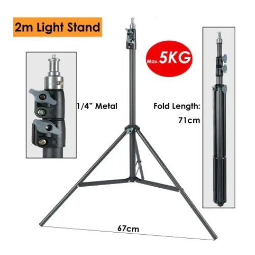60*90 CM Softbox With 400W LED Bulb Modifier and 2M Strong Stand for Film-Making Video Shoot Flash