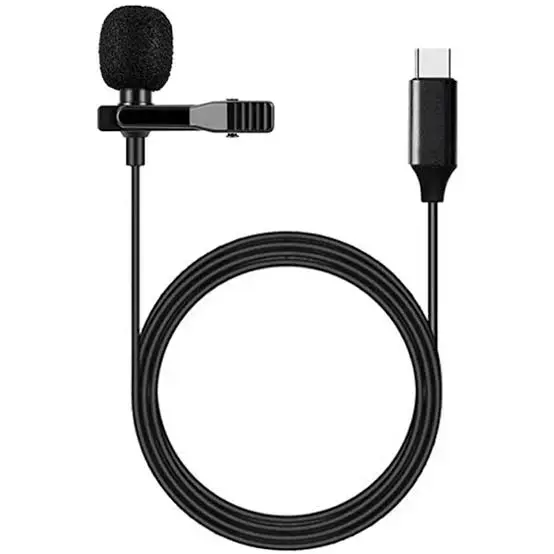 Lavalier Microphone Type C Professional Lapel Clip-on Mic Omni Condenser Little Lav Mic