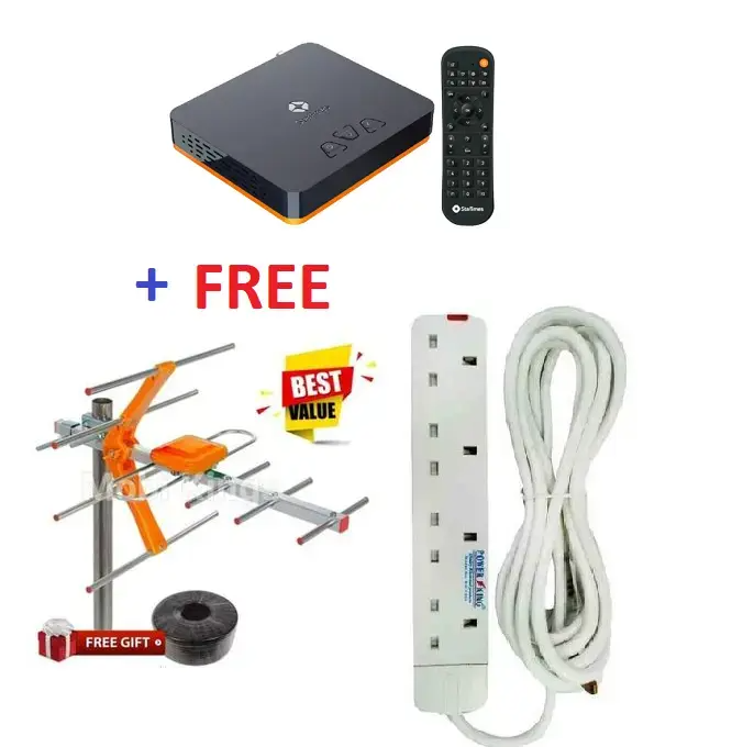 Startimes Decoder + Antenna + Cable + Extension Cable