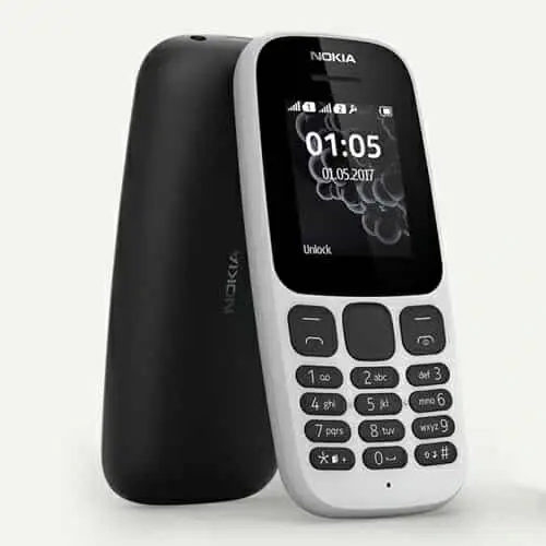Original Mobile Phone Nokia 105 / 106 Dual SIM Phones| 4MB Memory 1.77" Screen| FM Radio Long -Lasting Battery