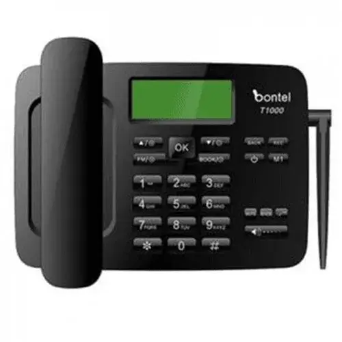 Bontel t1000 Wireless Landline Desktop Phone - 3000mAH Battery, LCD Display, Adjustable Volume, High Capacity Phonebook