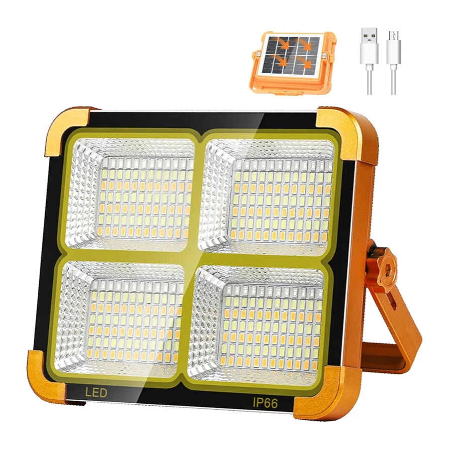 High Capacity Solar Portable Work Light Powerbank for Outdoor Emergency Work & Camping Light
