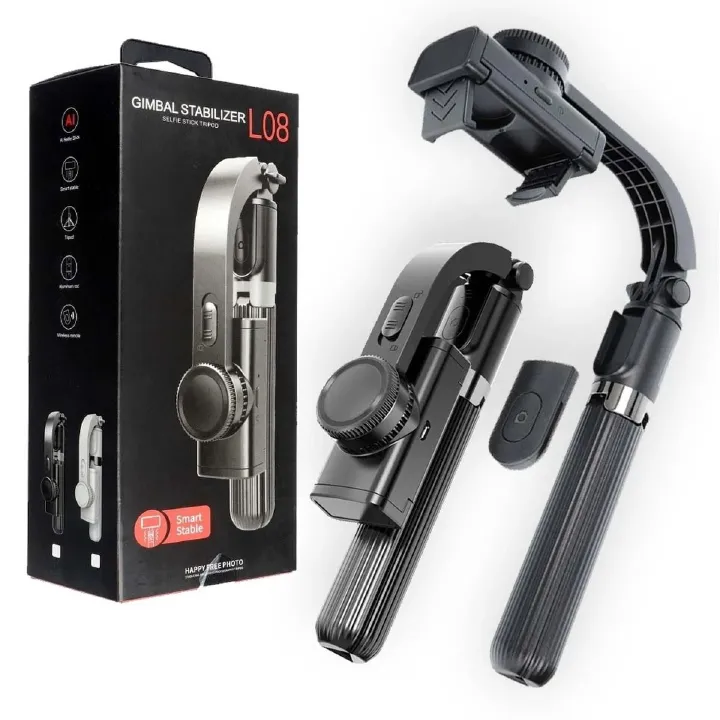 Gimbal Stabilizer Anti Shake 3 In 1 Tripod Selfi Stick With Bluetooth