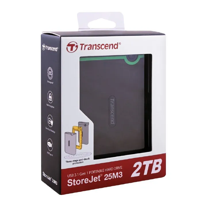 Transcend 2TB EXTERNAL HARD DISK/ HARD DRIVE * - USB 3.0 High Speed Data Transfer