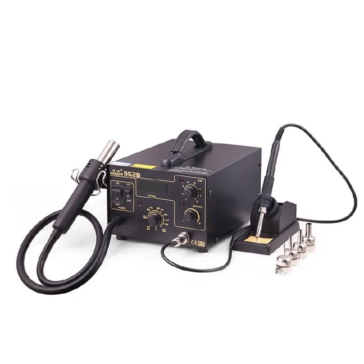 Gordak 952B Soldering Station with 220V Hairdryer SMD Thermostatic Soldering Station Hot Air Gun BGA Rework Station for Phones & Electronics Repair