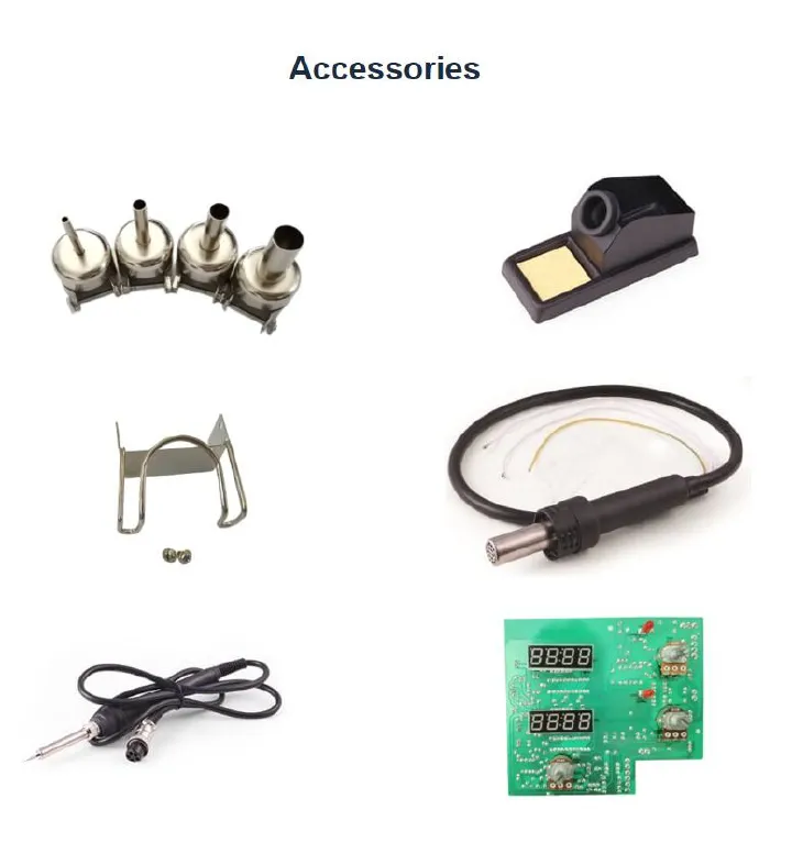 Gordak 952B Soldering Station with 220V Hairdryer SMD Thermostatic Soldering Station Hot Air Gun BGA Rework Station for Phones & Electronics Repair