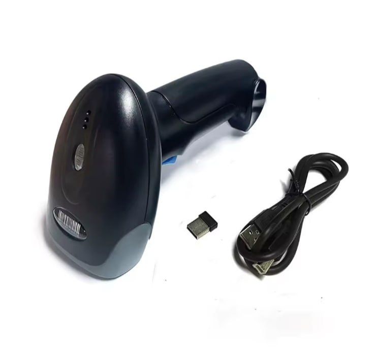 Wireless Bluetooth Barcode Scanner Automatic 2D QR Code Scanner Wireless for POS System, 1D Screen Scanning Barcode Reader for Warehouse Inventory, Supermarket, Retail Shop