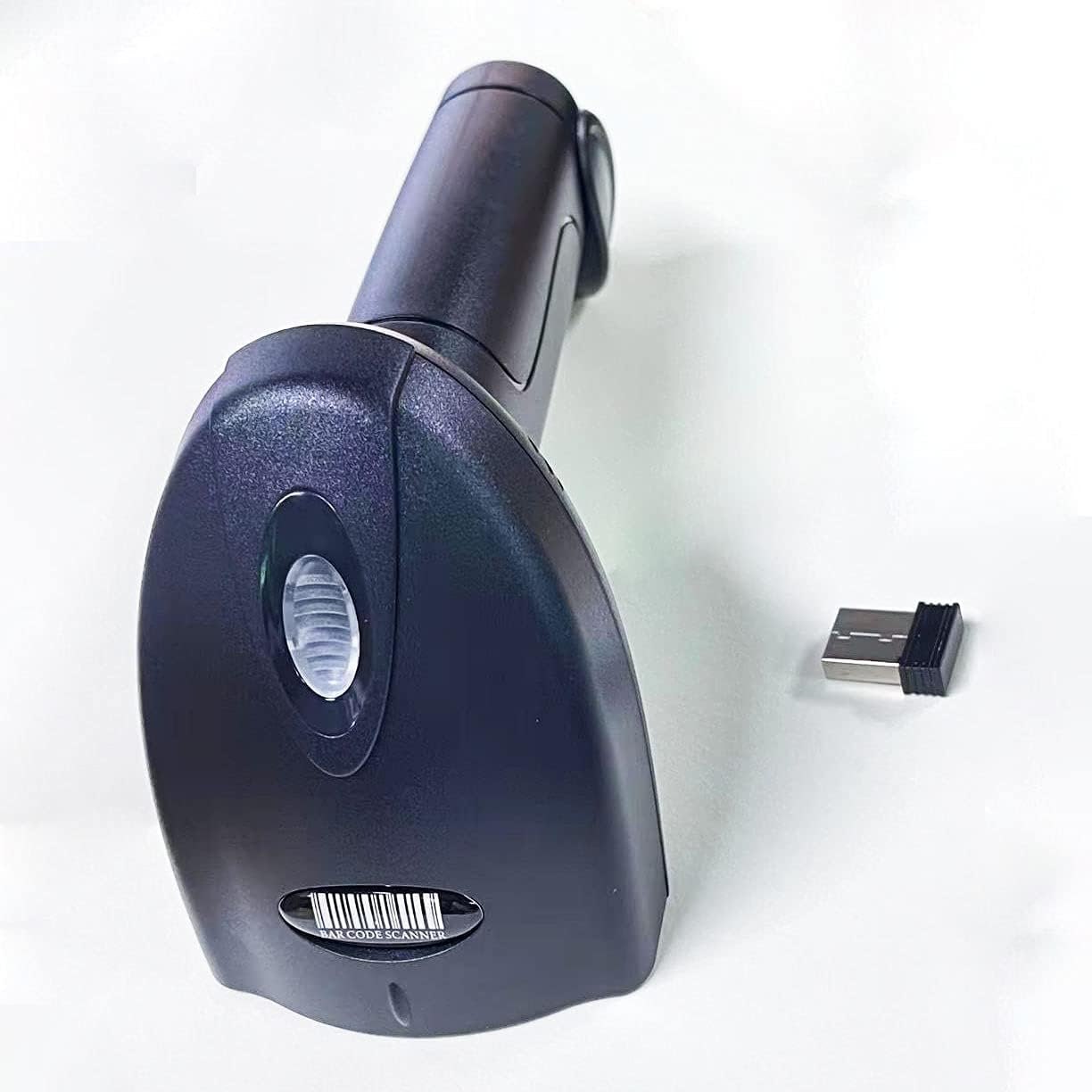 Wireless Bluetooth Barcode Scanner Automatic 2D QR Code Scanner Wireless for POS System, 1D Screen Scanning Barcode Reader for Warehouse Inventory, Supermarket, Retail Shop
