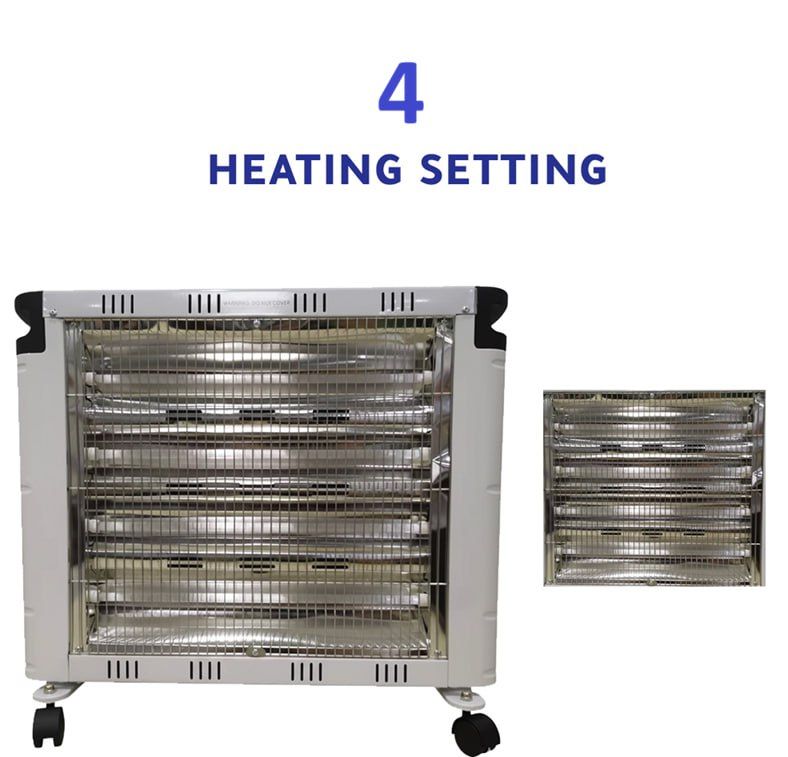 2000 Watts Quartz Heater with 4 Heat Settings