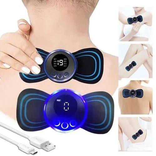 Portable Electric Massager, Body Massager Machine for Pain Relief, Wireless Vibrating Massager with 8 Modes and 19 Strength Level