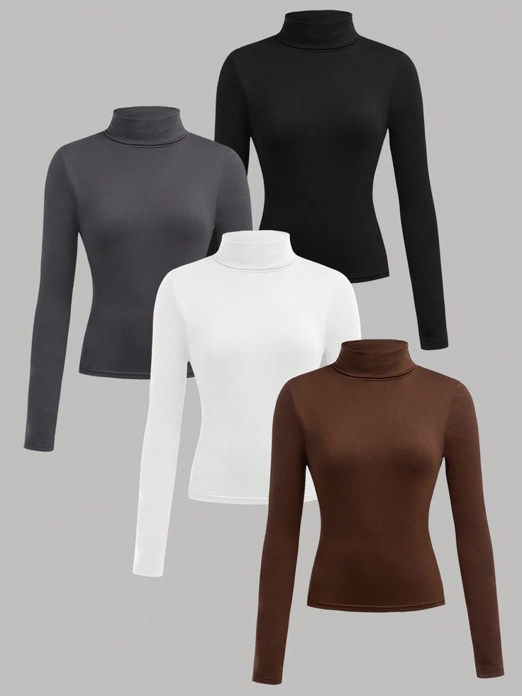 5pcs Fashion Pullnecks/Turtle Neck For Men-Light Beige