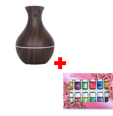 USB Aromatherapy Ultrasonic Humidifier and Scent Diffuser + 12pcs Different Scented Essential Oils. Keep the air moist and your home smelling lovely all at once