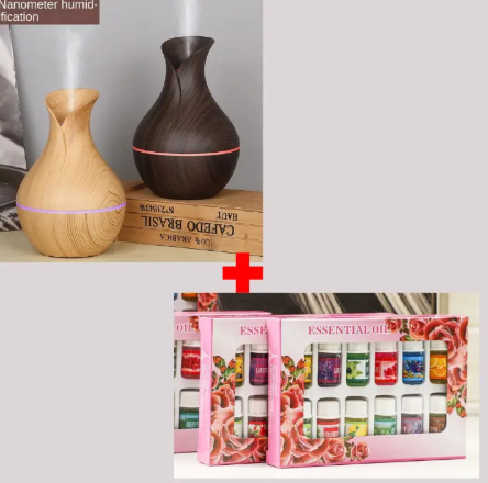 USB Aromatherapy Ultrasonic Humidifier and Scent Diffuser + 12pcs Different Scented Essential Oils. Keep the air moist and your home smelling lovely all at once