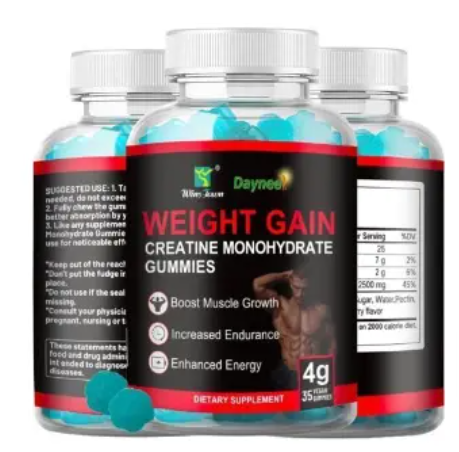 Daynee WEIGHT GAIN GUMMIES With Creatine Monohydrate Dietary Supplement Gummies For Boosting Muscle Growth, Increased Endurance and Enhanced Energy.