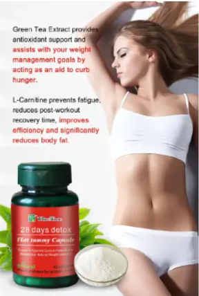 28 DAY Detox Flat Tummy Capsule Herbal Capsule for Body Detoxing, Burning Belly CAPSULES with Organic Green tea Detox and Weight Loss Women Multivitamins Chewa