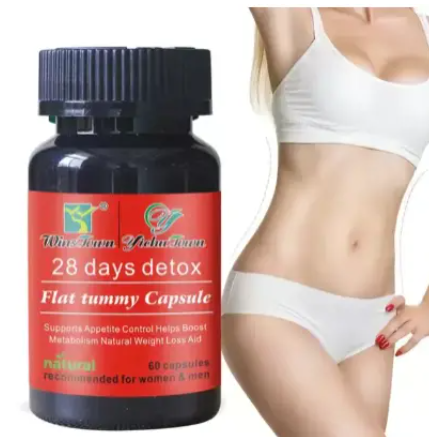 28 DAY Detox Flat Tummy Capsule Herbal Capsule for Body Detoxing, Burning Belly CAPSULES with Organic Green tea Detox and Weight Loss Women Multivitamins Chewa