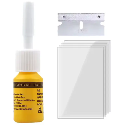 Windscreen Crack Repair Tool Kit Automotive Glass Nano Repair Fluid-Car Windshield Repair Resin Cracked Glass Repair Kit,Glass Corrector Set