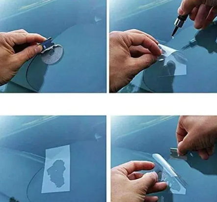 Windscreen Crack Repair Tool Kit Automotive Glass Nano Repair Fluid-Car Windshield Repair Resin Cracked Glass Repair Kit,Glass Corrector Set