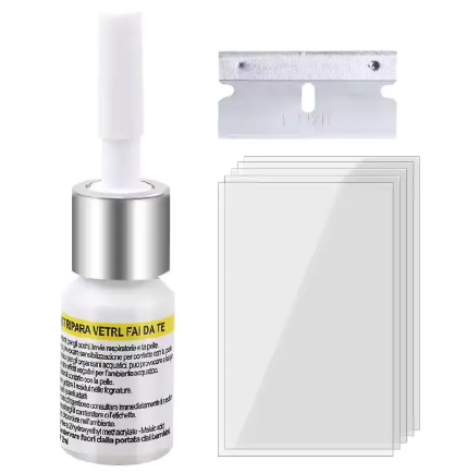 Windscreen Crack Repair Tool Kit Automotive Glass Nano Repair Fluid-Car Windshield Repair Resin Cracked Glass Repair Kit,Glass Corrector Set