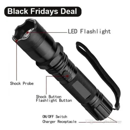 Rechargeable LED Self Defence Torch With Electric Shock
