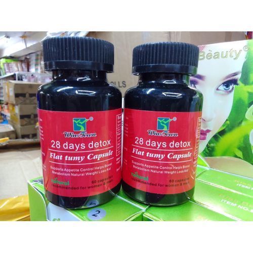 28 Days Detox Flat Tummy Capsule Herbal Capsule for Body Detoxing, Burning Belly Fat & Weight Loss.