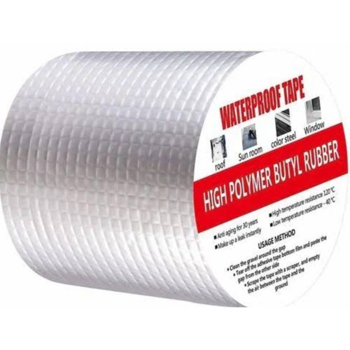 Waterproof Tape - 5m*50mm*1mm Super Leak Proof Aluminium Butyl Seal Tape For RV Repair, Window, Silicone, And Boat Sealing, Glass & EDPM Rubber Roof Patching