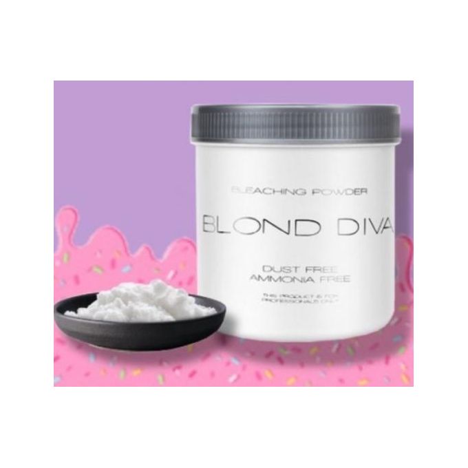 BLOND DIVA Hair Bleaching Powder Lightener Dust & Ammonia Free a High performance bleaching or lightening powder with strong lightening effect up to 8 levels.