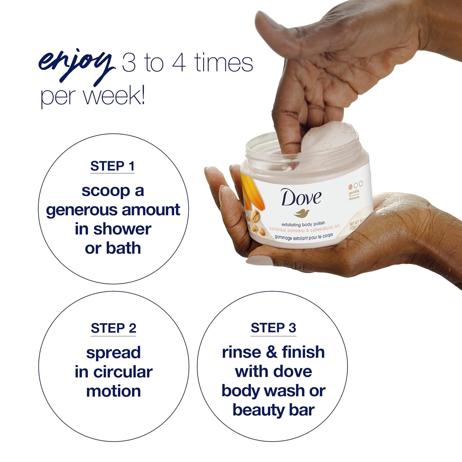 Exfoliating Body Polish Scrub for Silky Skin Oatmeal & Calendula Oil Body Scrub Exfoliates & Gives Lasting Nourishment