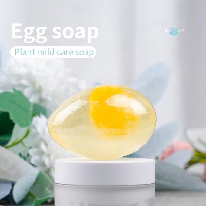 Collagen Egg Soap for Face and Body Made with essential oils that hydrates and nourishes dry, dehydrated skin.