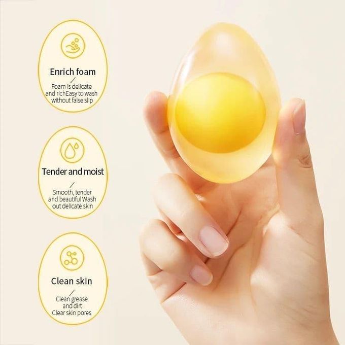 Collagen Egg Soap for Face and Body Made with essential oils that hydrates and nourishes dry, dehydrated skin.