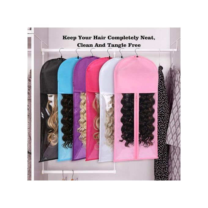 Wig Storage bags with Hanger /Wigs Hair Extension Storage Bag Hairpieces Storage Holder