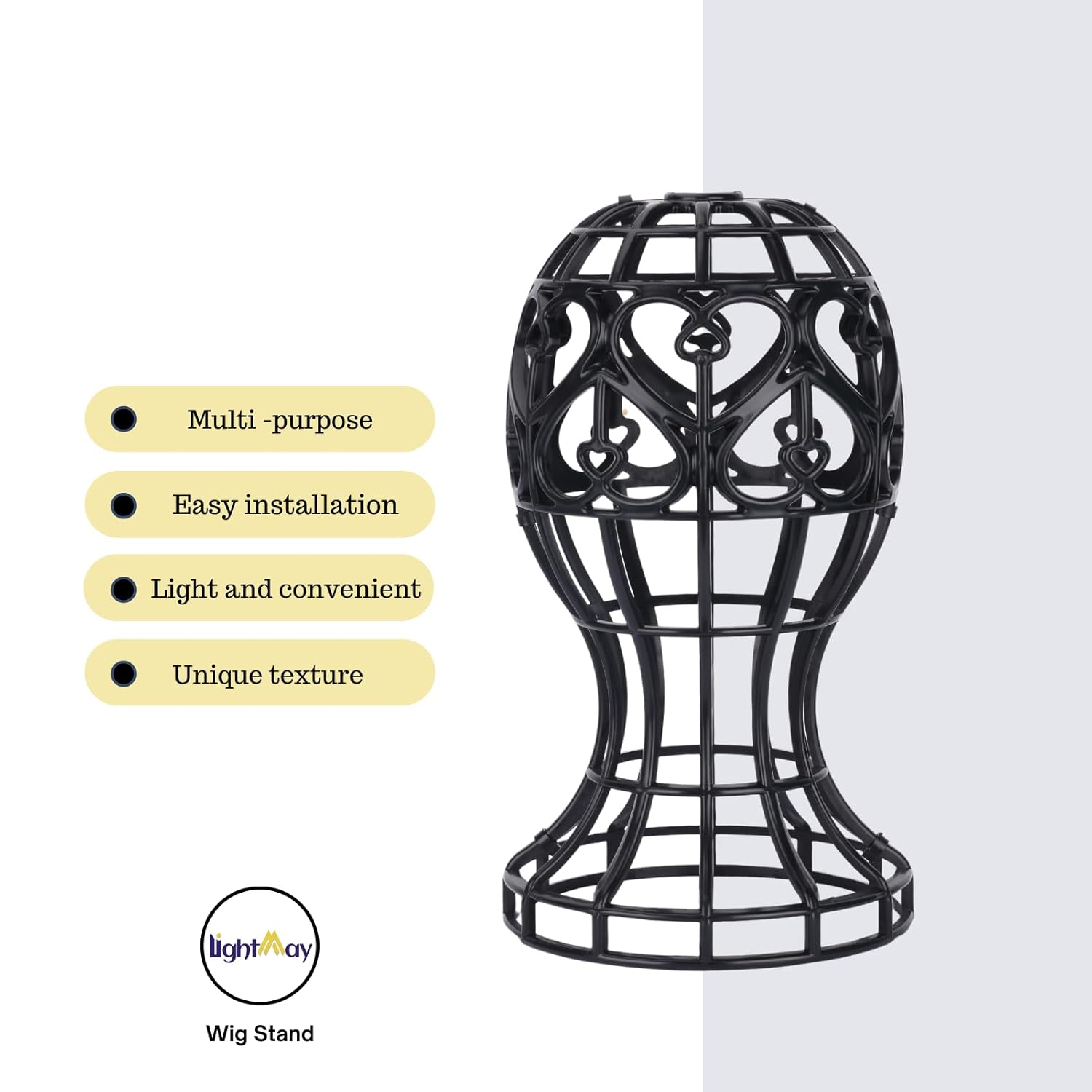 Lantern Shape Plastic Wig Stand /Hat Cap Holder/Portable ABS Wig Stand Foldable/ Wig Display Holder