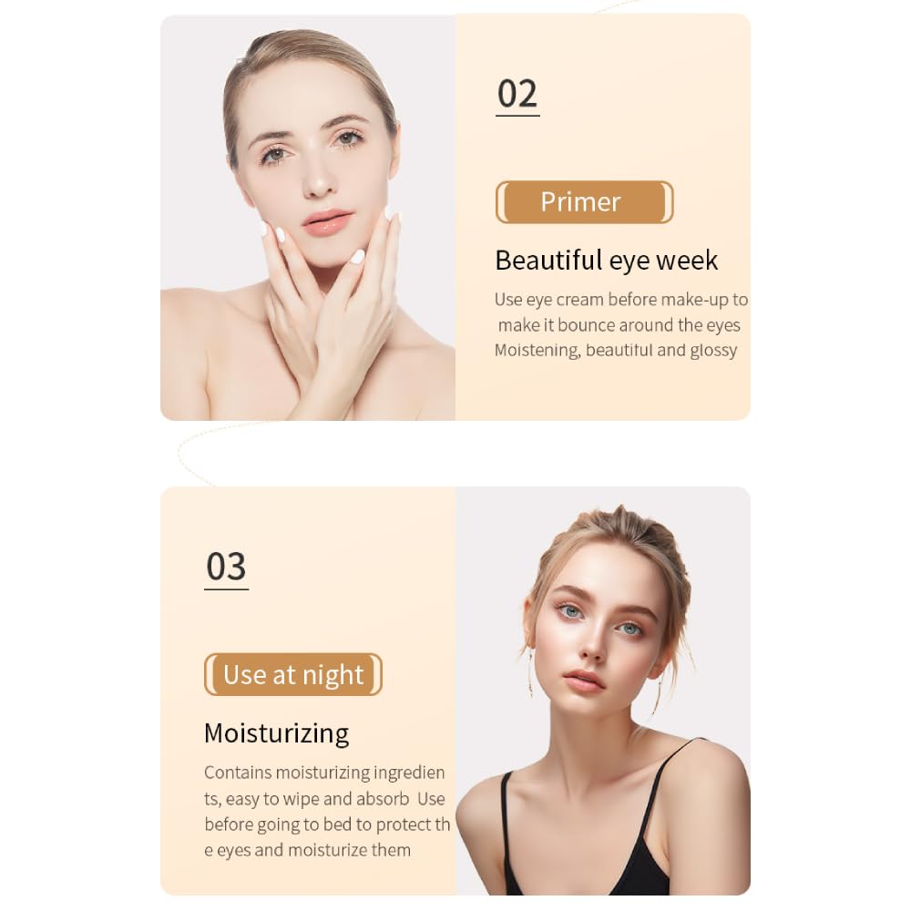 BIOAQUA Rice Raw Pulp Under-Eye Cream Rice Extract Moisturizing Smooth Nourishing Under-Eye Skin 20g/0.07oz