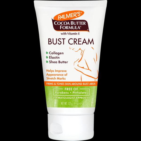 Palmer's Cocoa Butter Formula Bust Cream safe for Pregnancy Skin Care with Vitamin E, firm and tone around your bust area even after pregnancy and weight loss and helps reduce the appearance of stretc