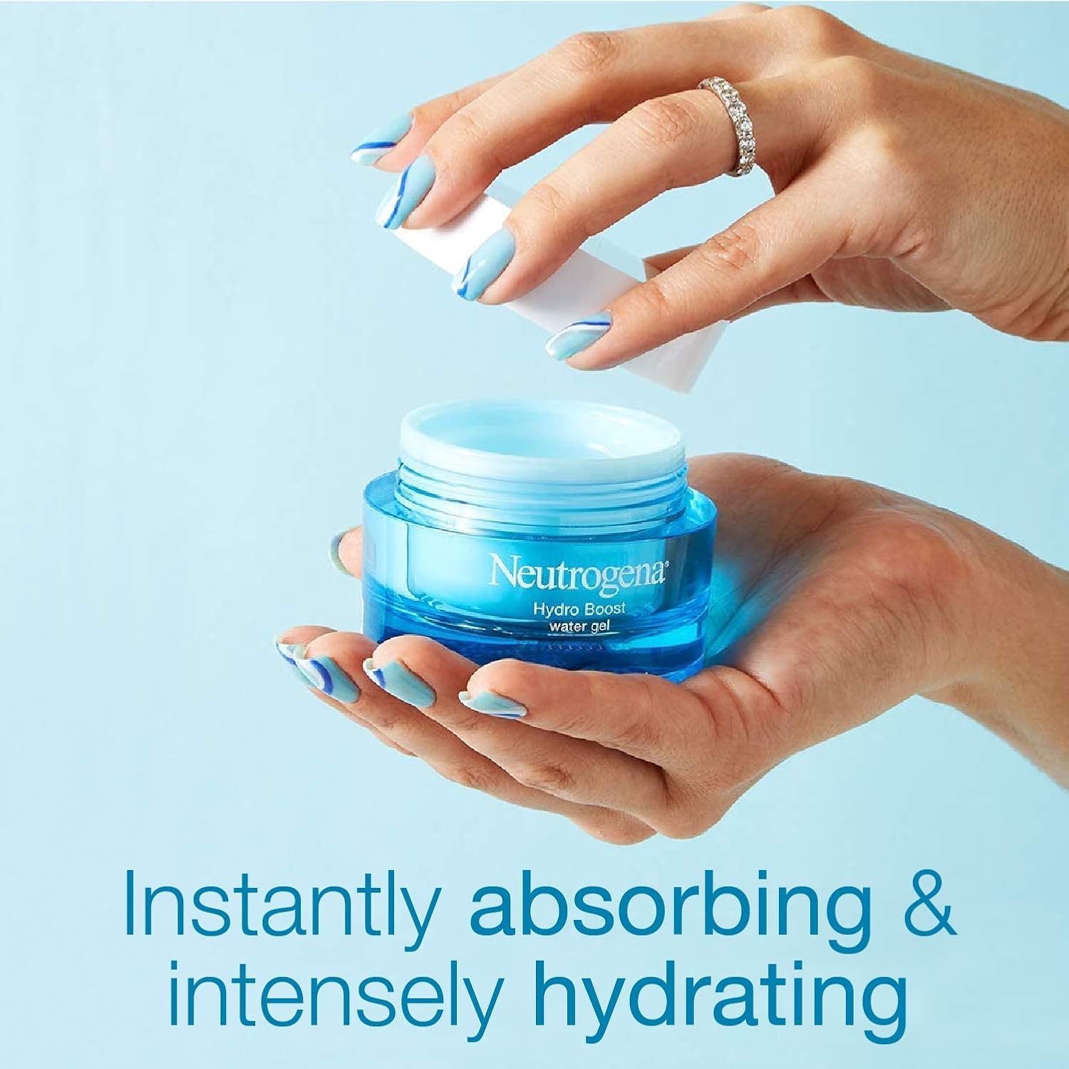Neutrogena Hydro Boost Water Gel (1x 50ml), Oil-Free Face Cream with Hyaluronic Acid, Amino Acids and Electrolytes, Lightweight Face Care with 72 Hour Hydration, For Acne-Prone and Sensitive Skin