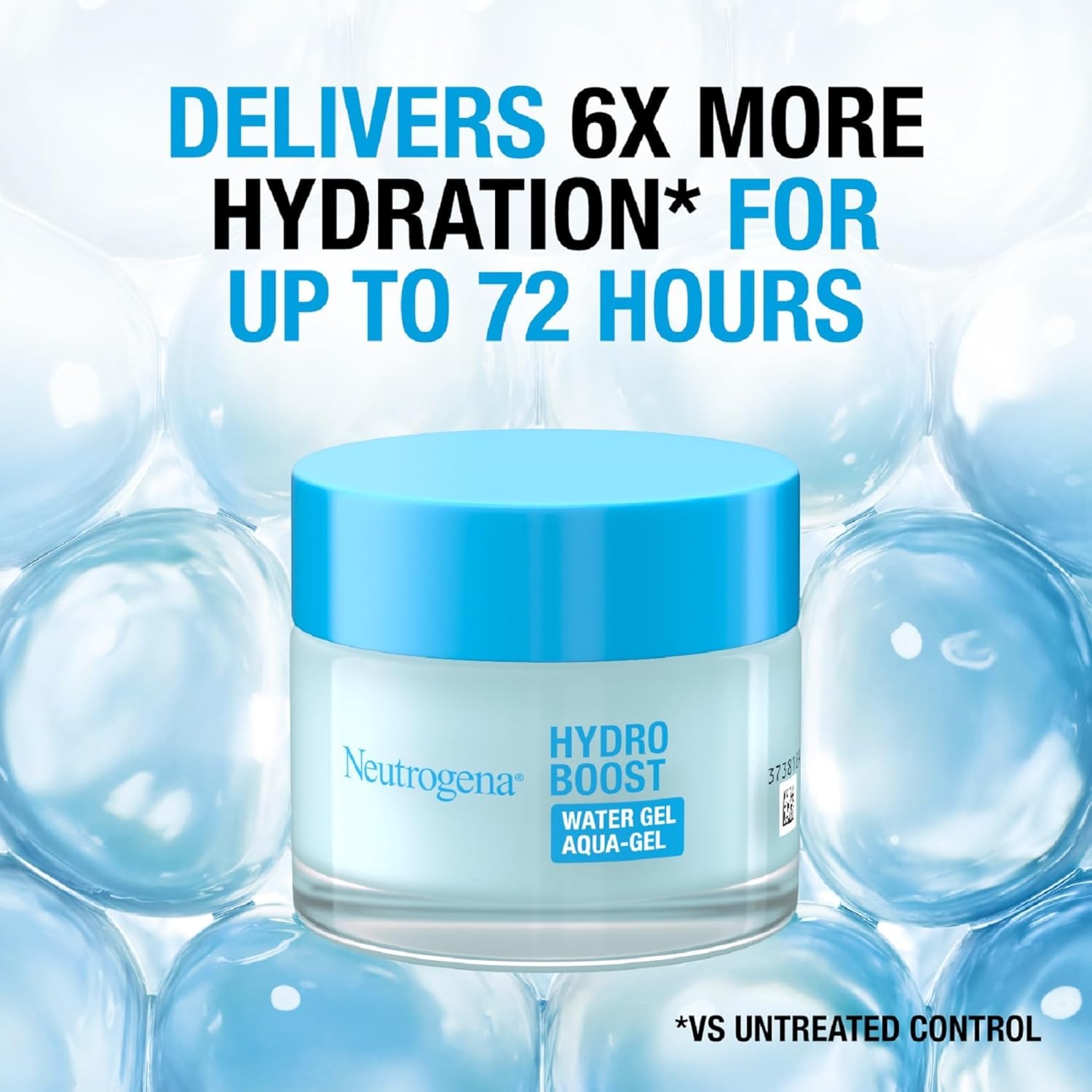 Neutrogena Hydro Boost Water Gel (1x 50ml), Oil-Free Face Cream with Hyaluronic Acid, Amino Acids and Electrolytes, Lightweight Face Care with 72 Hour Hydration, For Acne-Prone and Sensitive Skin