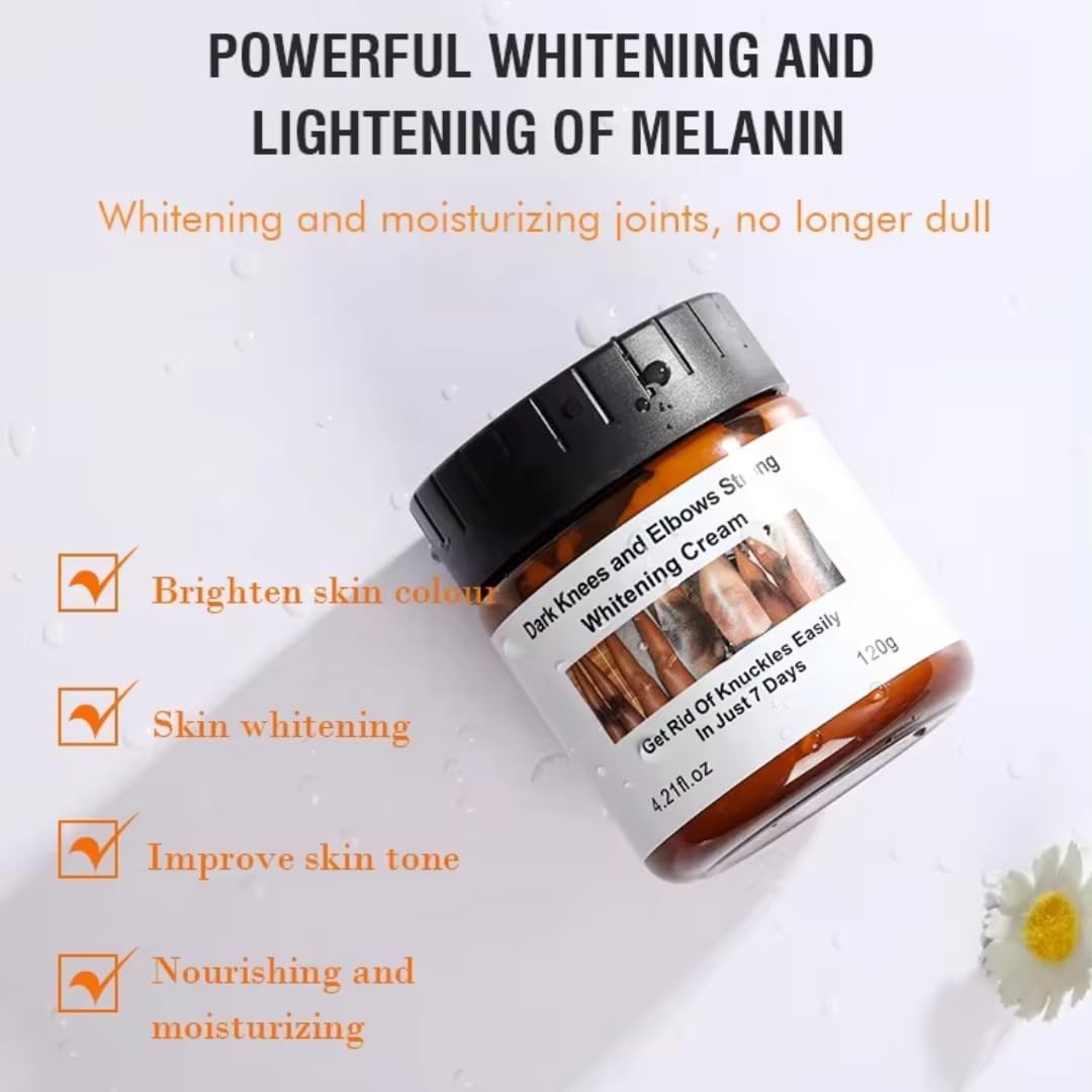 Mooyam Dark Knees & Elbows Whitening Cream 120g – Underarm, Armpit & Knuckle Brightening, Dark Spot Remover, Moisturizing Skin Care for Men & Women
