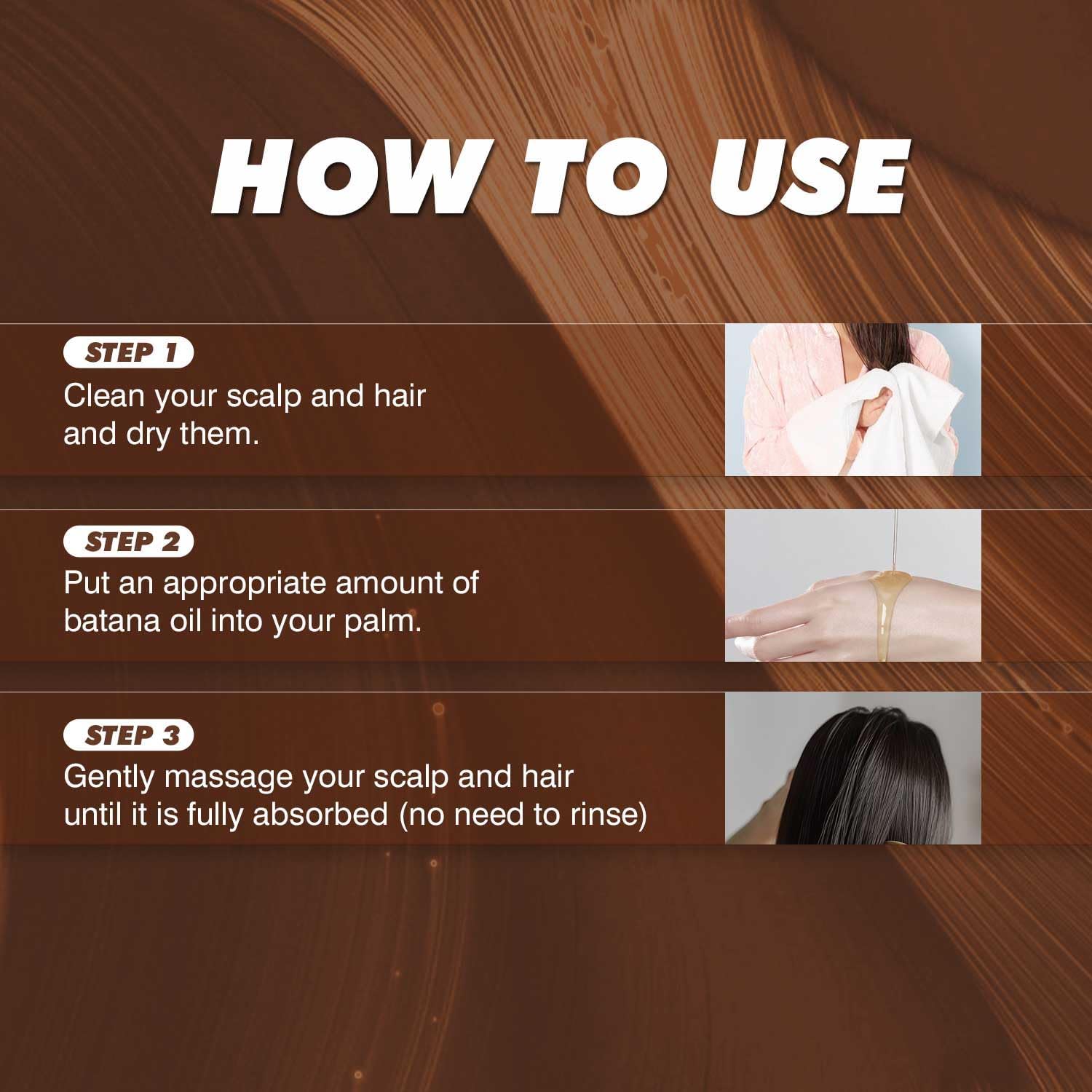 Sauvasine Organic Batana Hair Growth Oil, with Rosemary & Pumpkin Seed Oil, 4-in-1 Blend for Thicker, Stronger Hair, Repairs Damaged Hair, 120ml