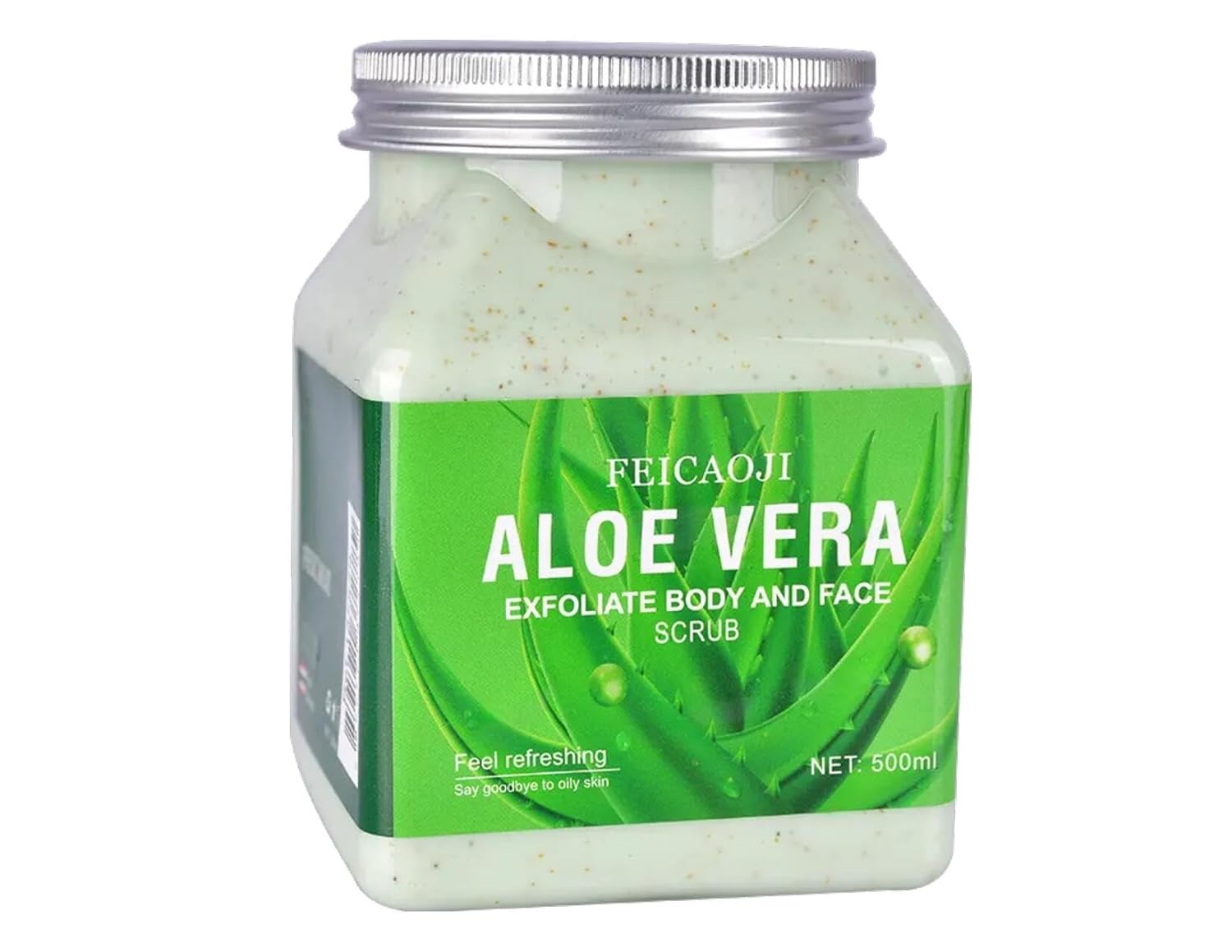 Feicaoji Exfoliating Body & Face Scrub – Removes Dead Skin, Brightens & Smoothens Complexion with pure sea salt and vitamins