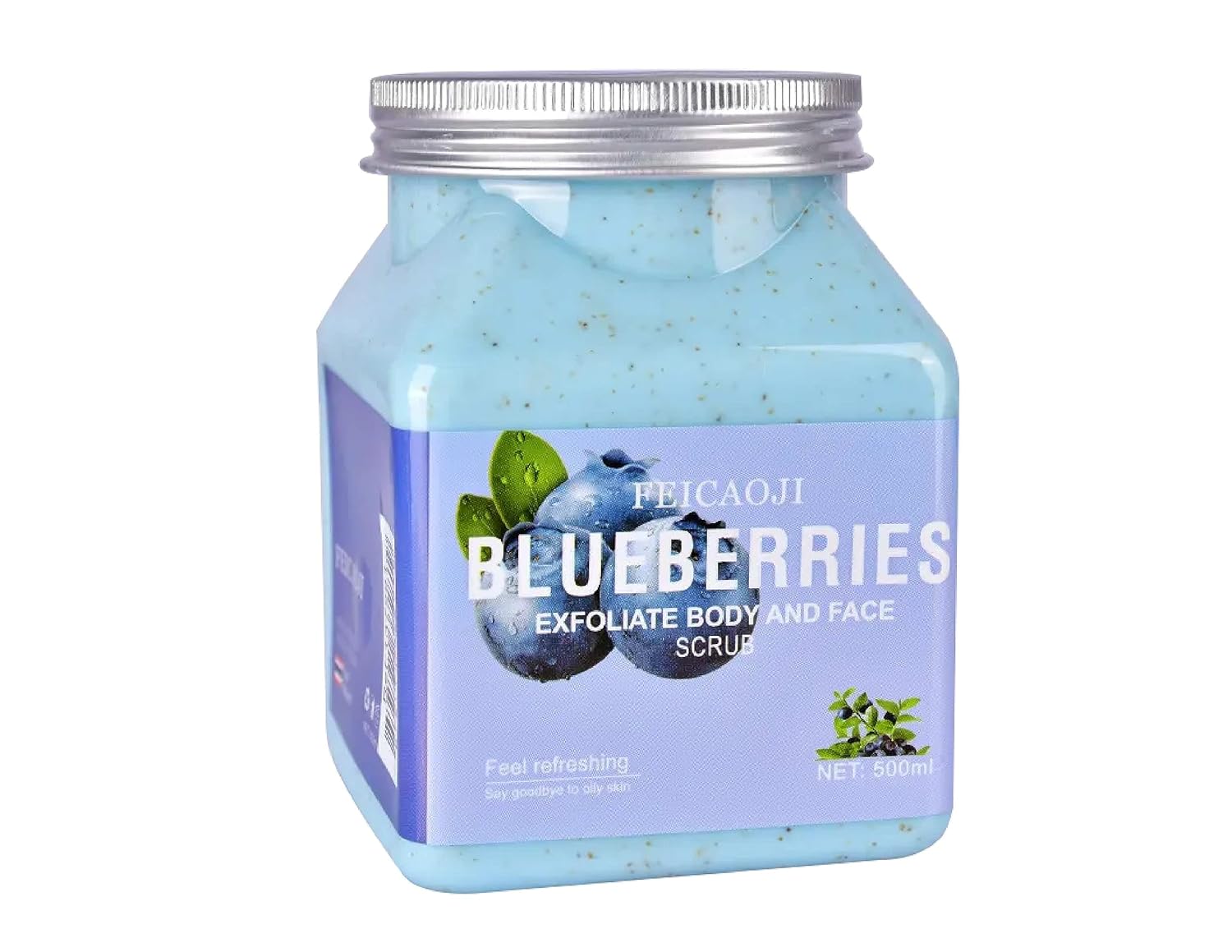 Feicaoji Exfoliating Body & Face Scrub – Removes Dead Skin, Brightens & Smoothens Complexion with pure sea salt and vitamins