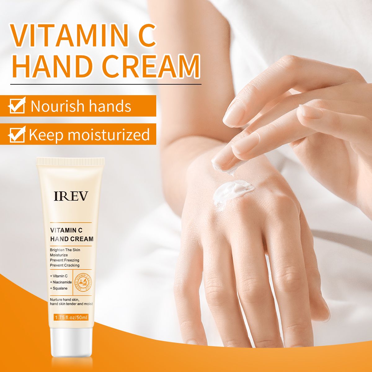 IREV Hand Cream -Brightening and Moisturizing hand cream, Exfoliates To Reduce Fine Lines, Uneven Tone & Texture (Two flavours to choose from)