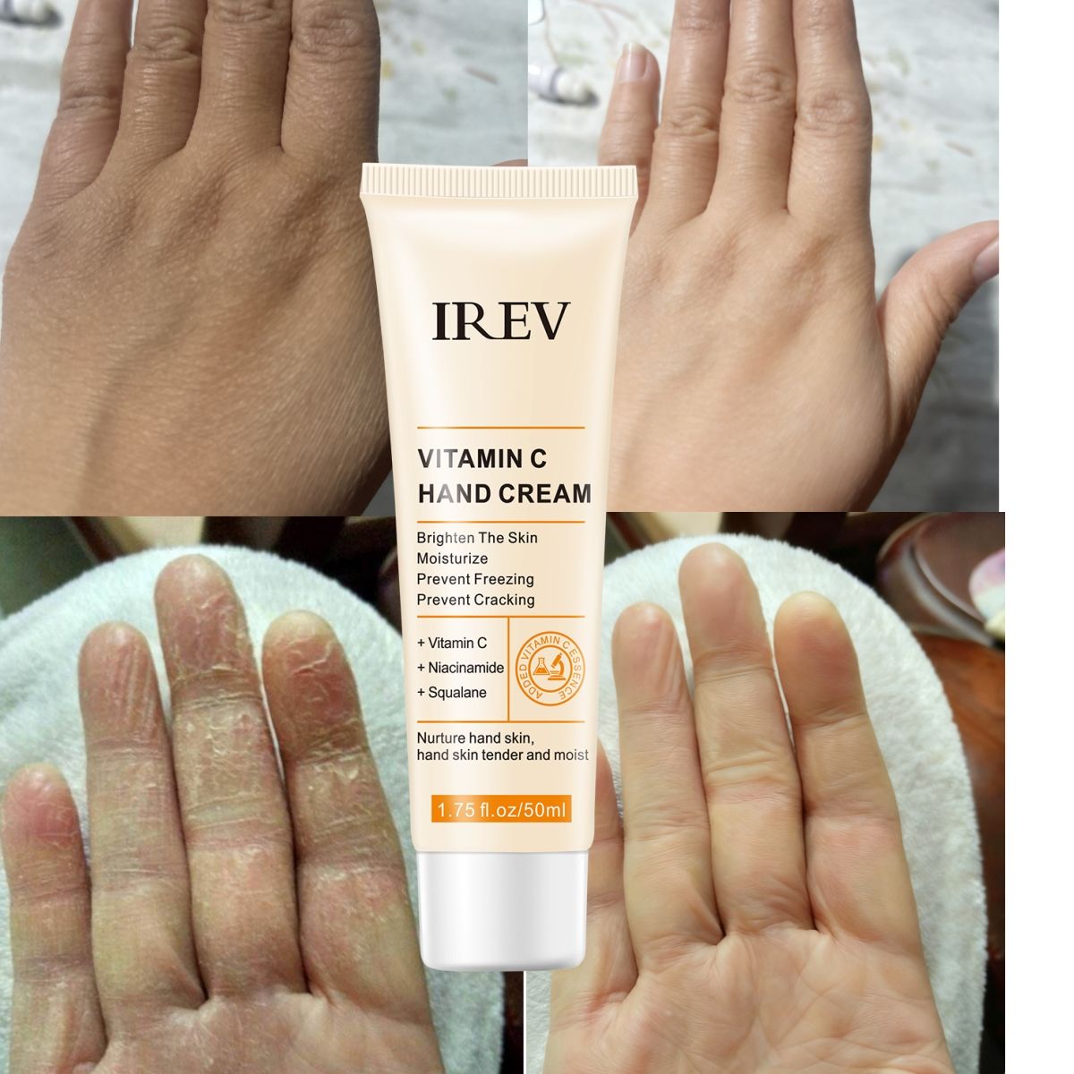 IREV Hand Cream -Brightening and Moisturizing hand cream, Exfoliates To Reduce Fine Lines, Uneven Tone & Texture (Two flavours to choose from)