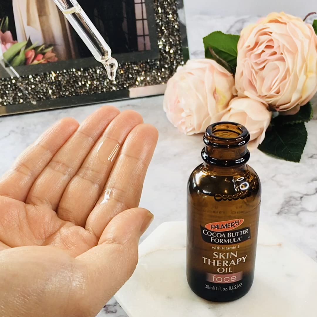 Cocoa Butter Formula Moisturizing Skin Therapy Oil for Face with Vitamin E, C & 10 Pure Facial Oil Blend, Rosehip Fragrance