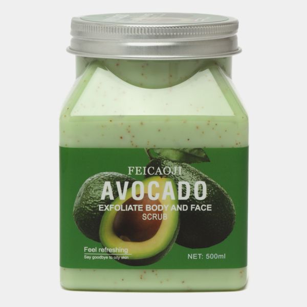 Feicaoji Exfoliating Body & Face Scrub – Removes Dead Skin, Brightens & Smoothens Complexion with pure sea salt and vitamins