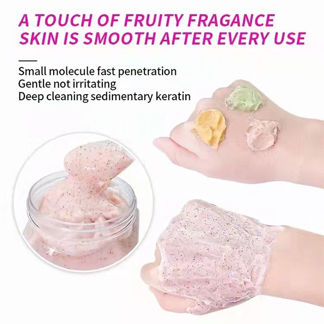 Feicaoji Exfoliating Body & Face Scrub – Removes Dead Skin, Brightens & Smoothens Complexion with pure sea salt and vitamins