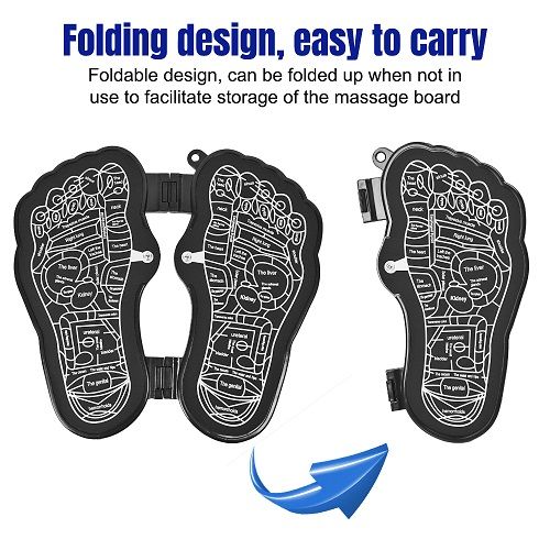 Foot shaped EMS Foot Massage pad- Rechargeable Foldable Electric foot massager
