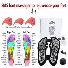 USB EMS Foot Massager mat Electric EMS Foot Massager Foldable Mat Foot Stimulator Massager Pad Improved Circulation Muscle Relaxation and Pain Relief Muscle Stimulator with Acupressure Pad